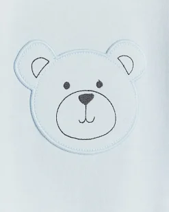 River Island Baby boys embroidered bear sleepsuit Blue Fashion