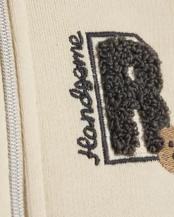 River Island Baby cream embroidered sleepsuit Stone Fashion