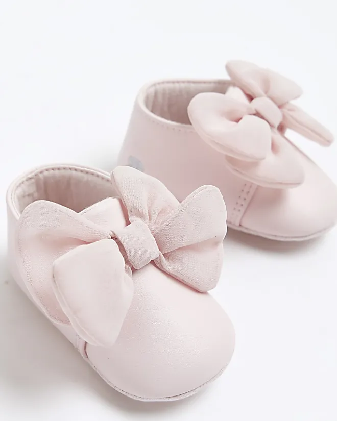 River Island Baby girls bow booties Pink New