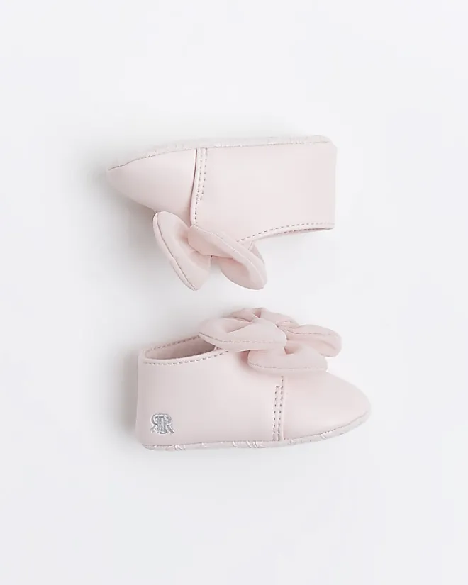 River Island Baby girls bow booties Pink New