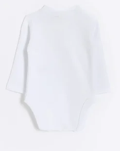 River Island Baby girls bear graphic all in one White Hot