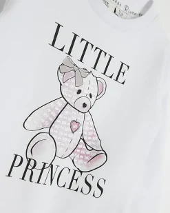 River Island Baby girls bear graphic all in one White Hot