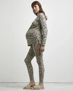 River Island Beige animal print maternity top Cream Outlet