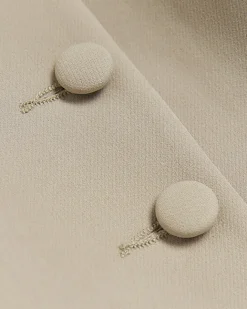 River Island Beige button front waistcoat Cream Outlet