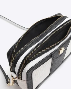 River Island Beige canvas boxy cross body bag Cream Online