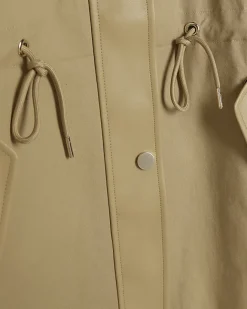 River Island Beige Hooded Parka Jacket Cream Online