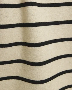 River Island Beige knit stripe maxi skirt Cream Clearance