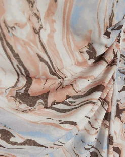 River Island Beige mesh marble bodycon midi dress Cream Discount
