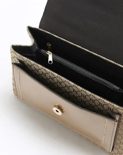 River Island Beige monogram chain shoulder bag Brown Best