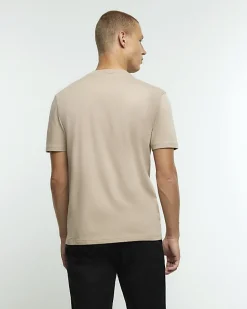 River Island Beige multipack of 5 slim fit t-shirts Black Discount