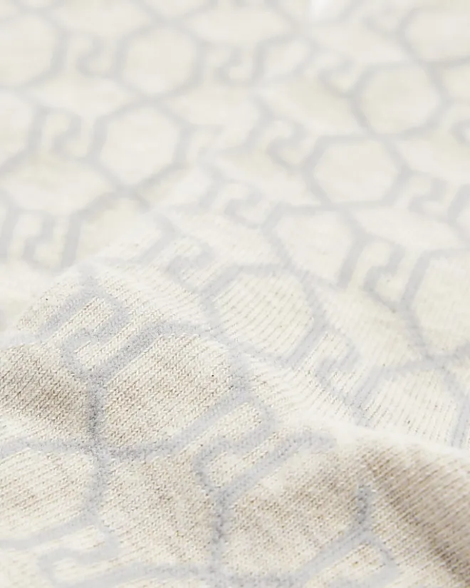 River Island Beige RI monogram ankle socks Cream Discount