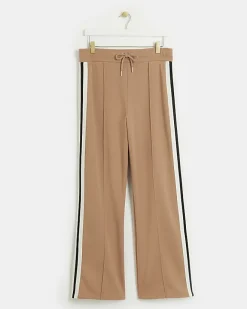 River Island Beige side stripe wide leg joggers Cream Hot