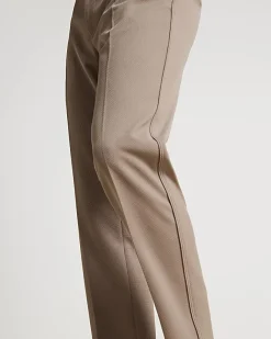 River Island Beige slim fit waffle textured trousers Stone Online