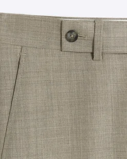 River Island Beige slim fit wool blend suit trousers Stone Clearance