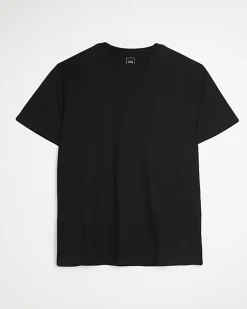 River Island Big & Tall slim fit t-shirt Black Online