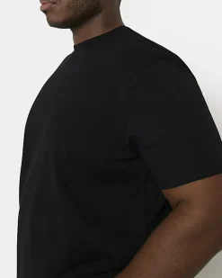 River Island Big & Tall slim fit t-shirt Black Online