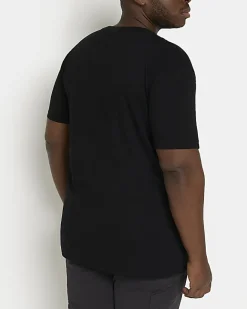 River Island Big & Tall slim fit t-shirt Black Online