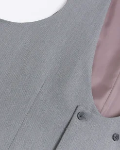 River Island Big & Tall skinny fit waistcoat Grey New