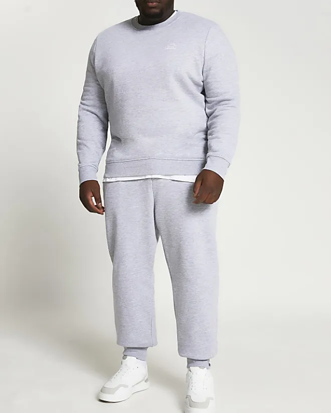 River Island Big & Tall slim fit sweatshirt Grey Outlet