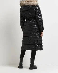 River Island 3 in 1 maternity hooded puffer coat Black Clearance