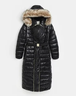 River Island 3 in 1 maternity hooded puffer coat Black Clearance