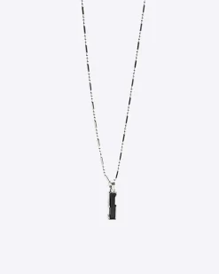 River Island Bar Necklace Black Hot