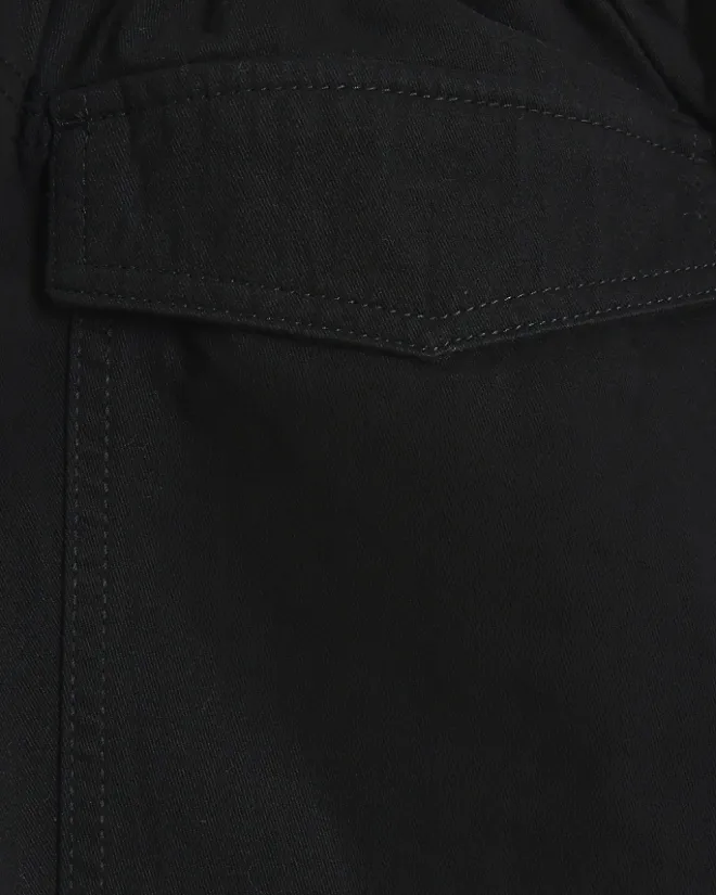 River Island belted utility cargo trousers Black Discount