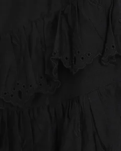River Island broderie frill mini skirt Black Fashion