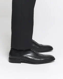 River Island brogue derby shoes Black Outlet