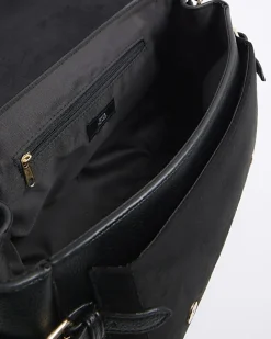 River Island buckle satchel bag Black Best