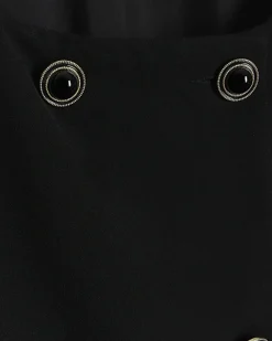 River Island button up shift mini dress Black Clearance