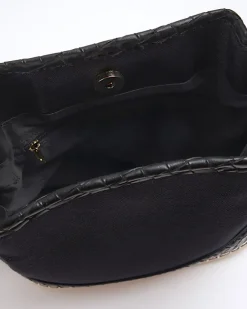 River Island canvas bucket shoulder bag Black Fashion