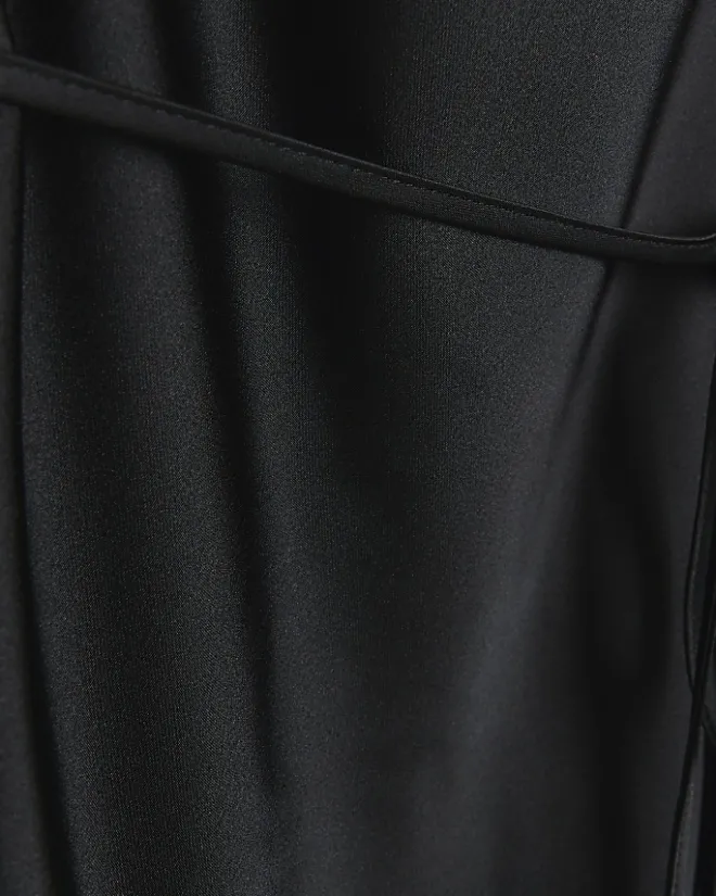 River Island cowl neck slip midi dress Black Sale
