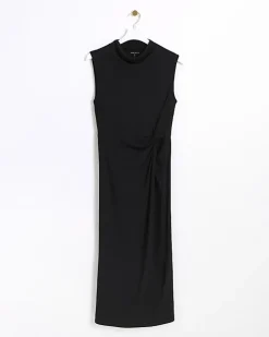 River Island cowl tank midi dress Black Hot