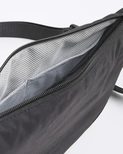 River Island crinkle bum bag Black Outlet