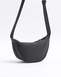 River Island crinkle bum bag Black Outlet