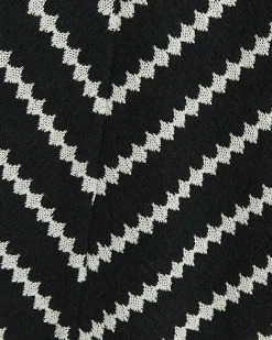 River Island crochet stripe long sleeve top Black Sale