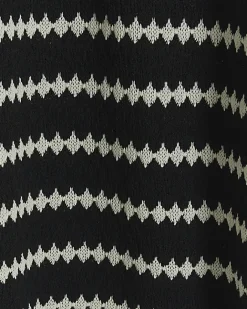 River Island crochet stripe wide leg trousers Black Online