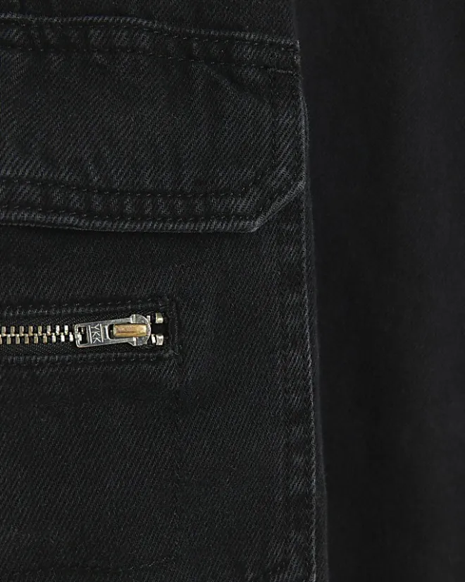 River Island cuffed cargo jeans Black Online