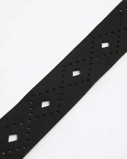 River Island Cut out Choker Necklace Black Online