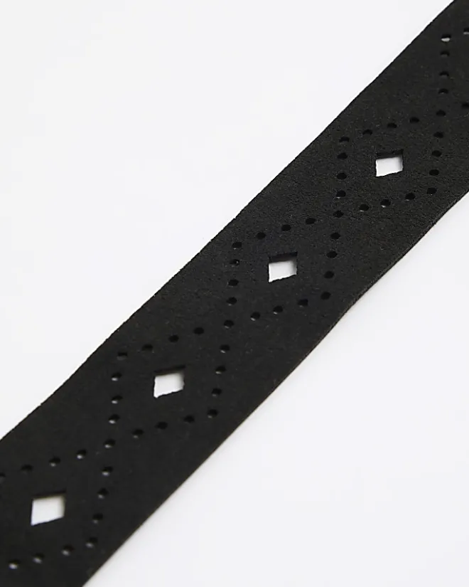 River Island Cut out Choker Necklace Black Online