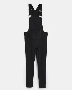 River Island denim maternity dungarees Black Online