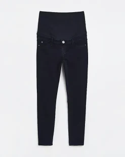 River Island Black denim maternity skinny jeans Blue Discount