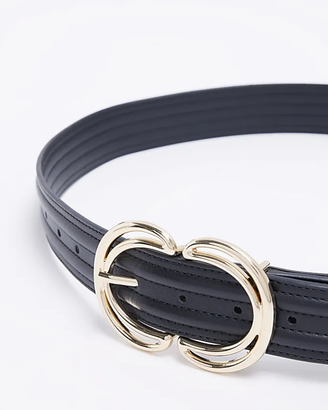 River Island double ring belt Black Best