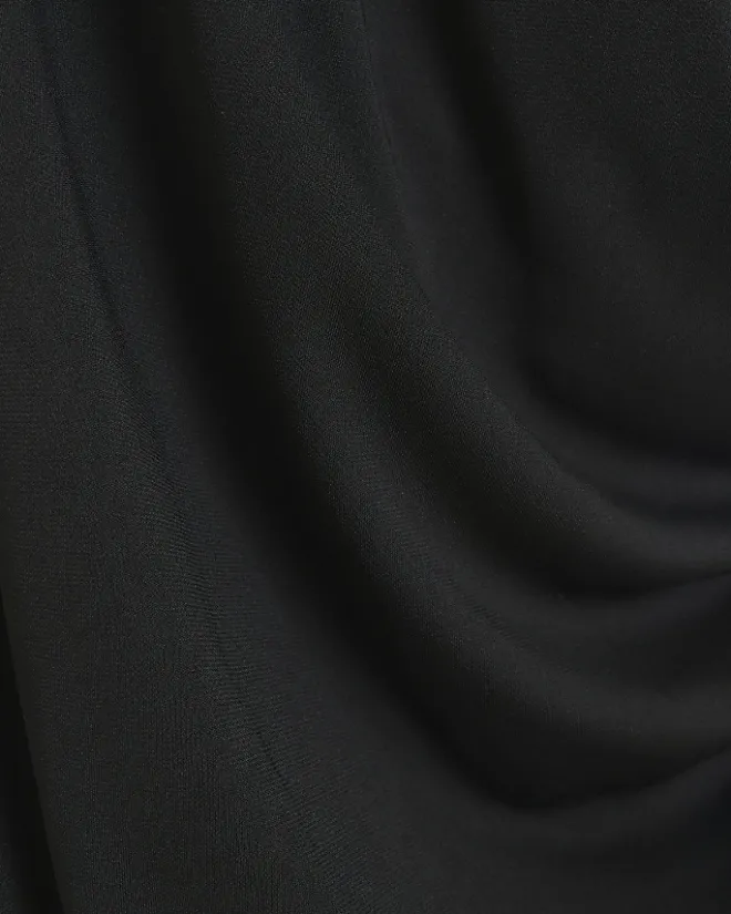 River Island drape detail wrap mini dress Black Discount