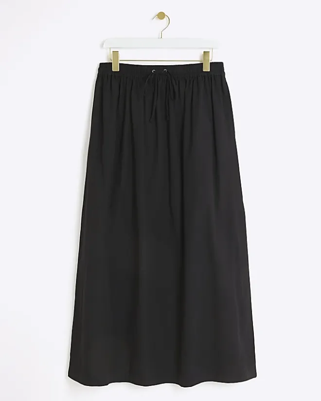 River Island elasticated waist maxi skirt Black Best