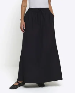 River Island elasticated waist maxi skirt Black Best
