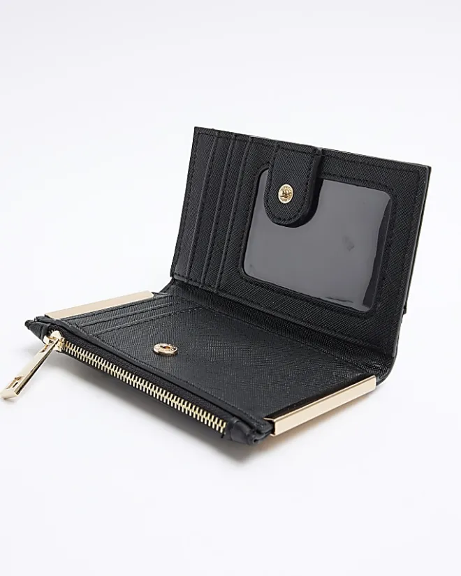 River Island embossed monogram mini purse Black Online
