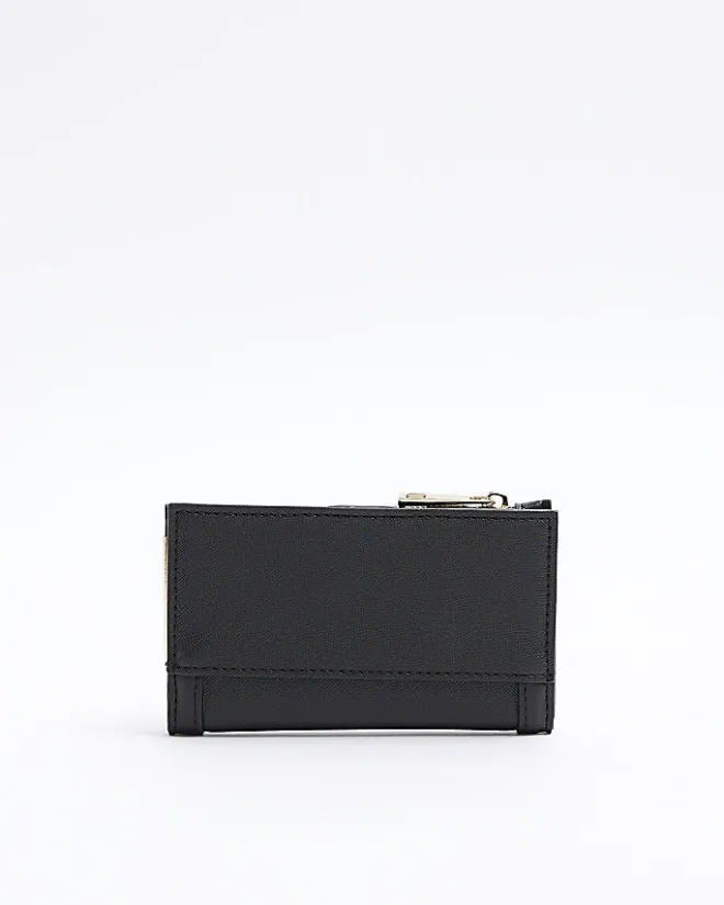 River Island embossed monogram mini purse Black Online
