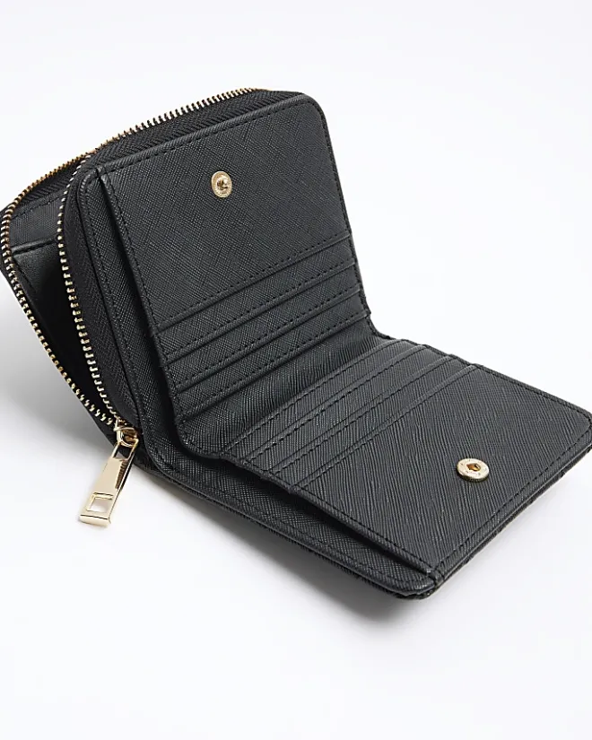 River Island embossed purse Black Online